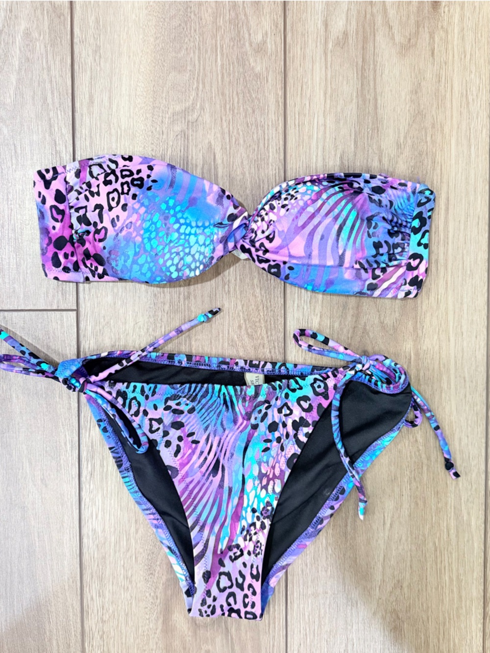 Victoria's Secret Purple Turquoise Pink Animal-Print Bikini